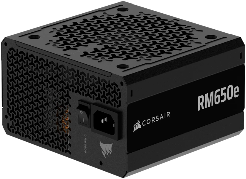 CORSAIR RMe serijos RM650e 650 vatų ATX 3.1 PCIe 5.1 Cybenetics Gold sertifikuotas pilnai modulinis maitinimo šaltinis