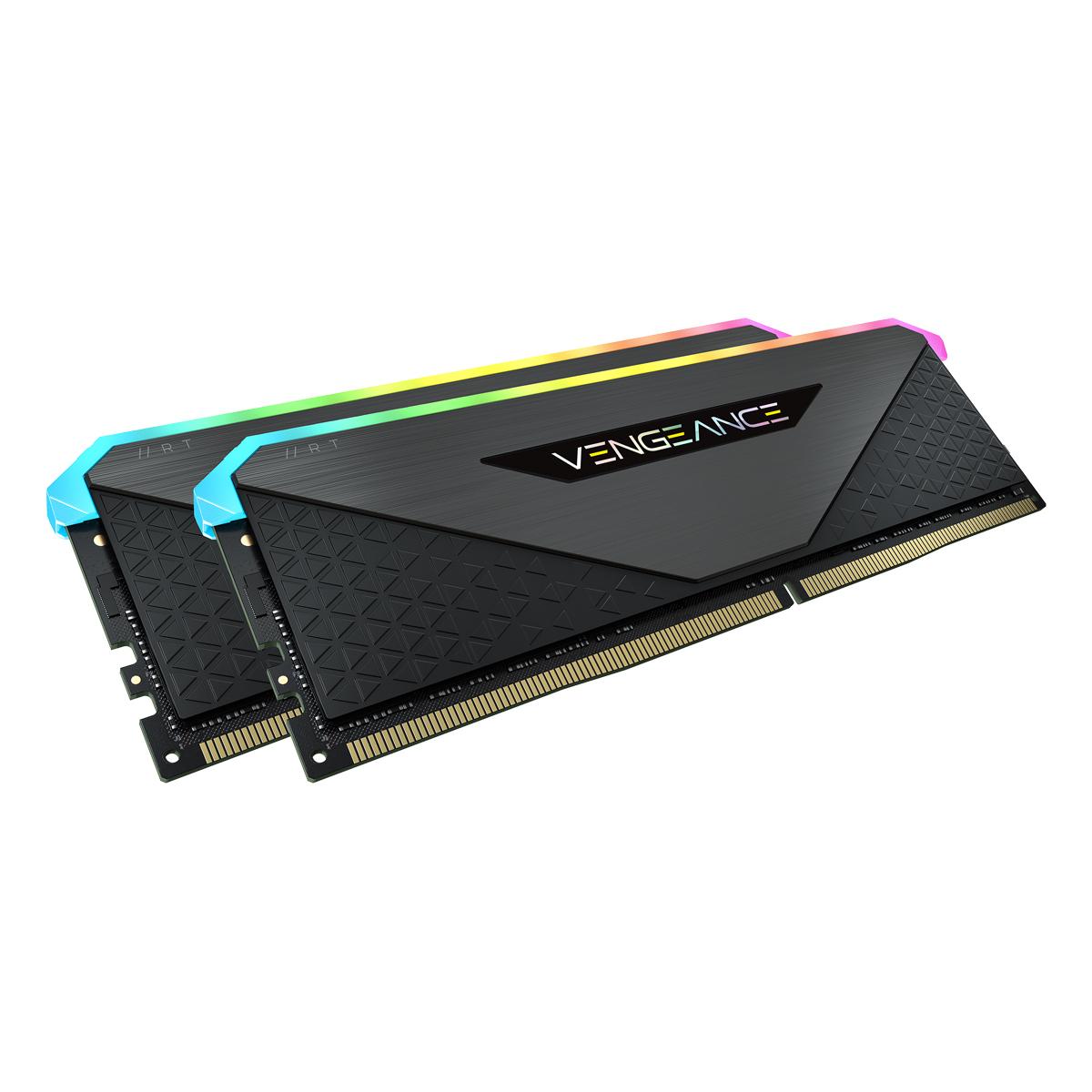 RAM Corsair Vengeance RGB RT Juodas 32GB Kit (2x16GB) DDR4-3200 CL16 DIMM atmintis