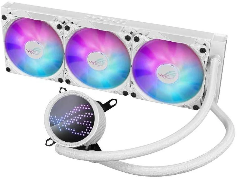 ASUS ROG Ryuo III 360 baltas aušintuvas su RGB ventiliatoriais