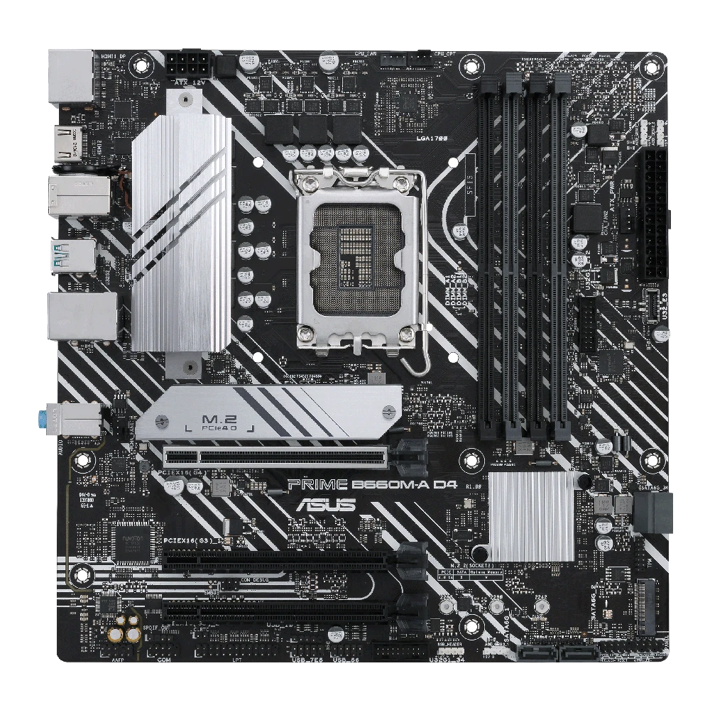 Pagrindinė plokštė ASUS PRIME B660M-A D4-CSM/LGA 1700/Micro-ATX/Intel B660