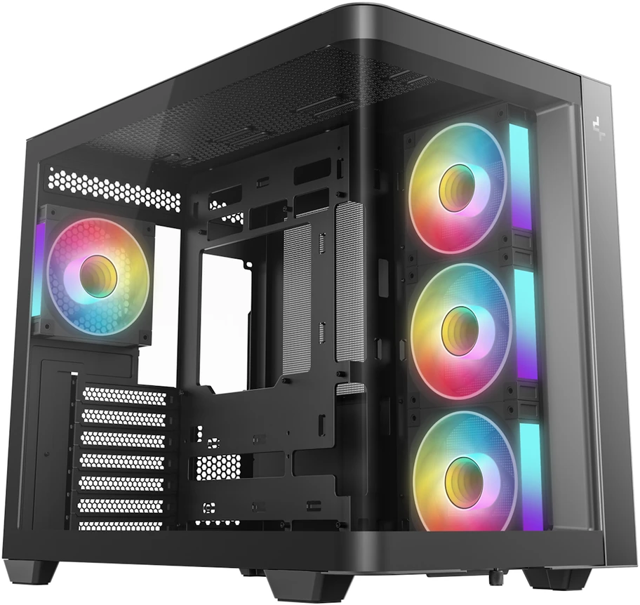 DeepCool CG530U 4F ATX Panoramaglas 4x ARGB juodas