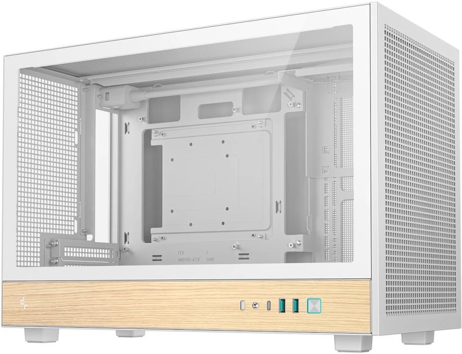 DeepCool CH260 WOOD korpusas, baltas