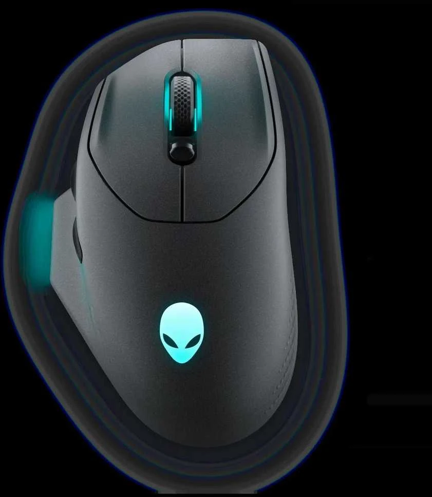 Dell | Pelė žaidimams | AW620M | su laidu/Wireless | USB-A | Dark Side of the Moon