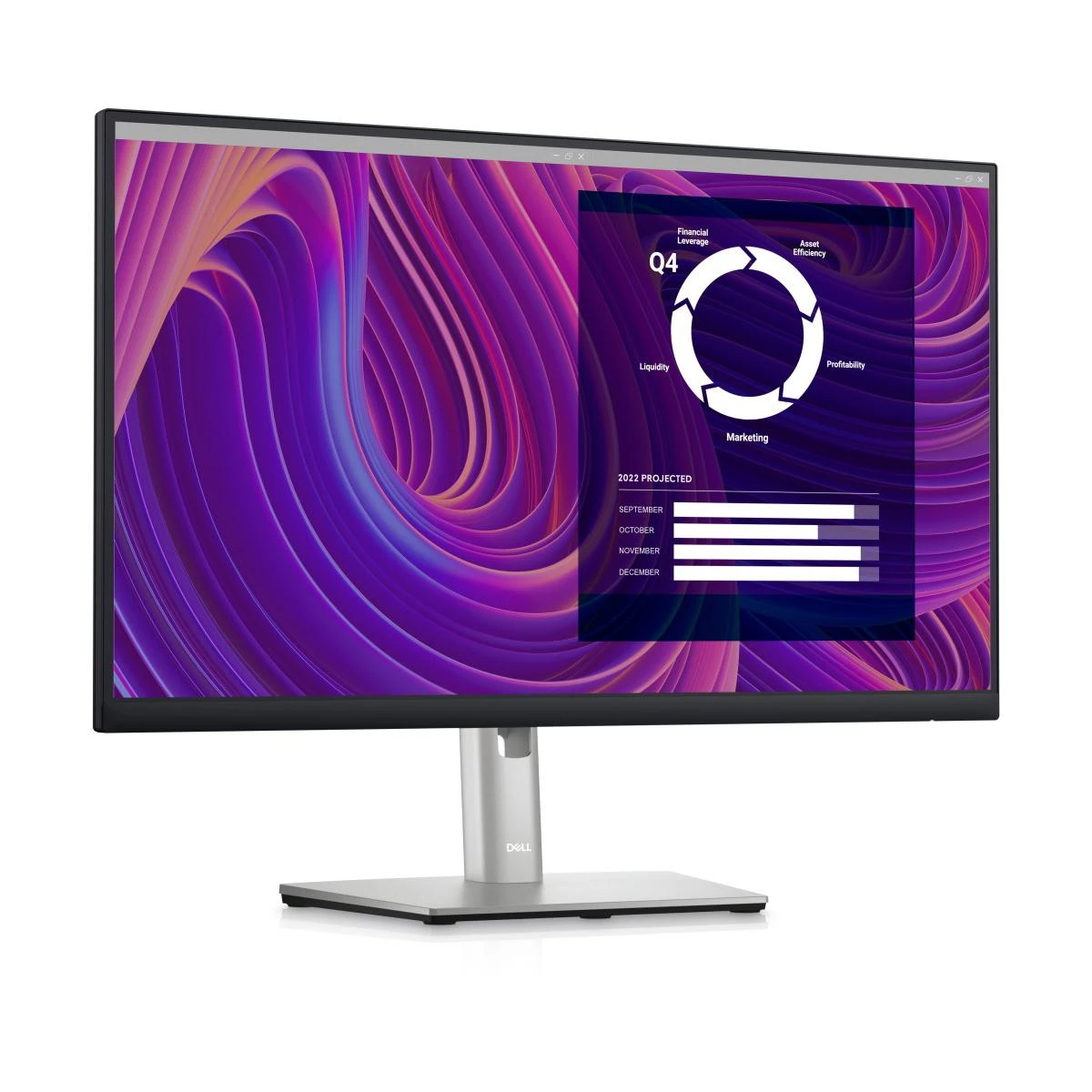 Monitorius Dell P2423D, 23.8", IPS, 2560x1440, 16:9, 60 Hz, 5 ms reakcijos laikas, 300 cd/m², Reguliuojamas aukštis ir pasvirimas, 210-BDEG