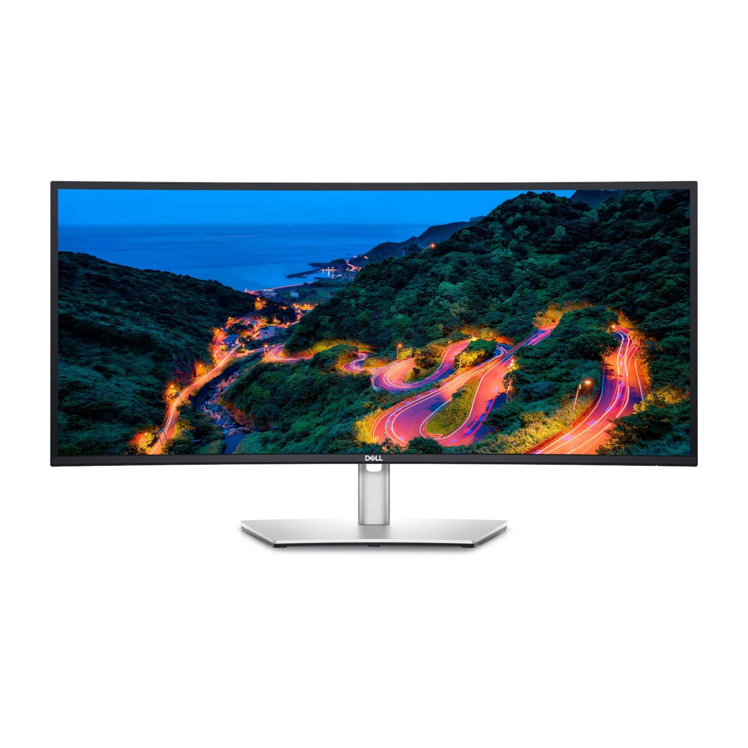 Monitorius Dell UltraSharp 34 Curved USB-C Hub Monitorius-U3423WE, Juodos/Sidabrinės spalvos