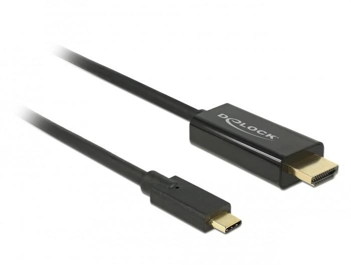 DLC DELOCK Cable USB Type-C male more HDMI male (DP Alt Mode) 4K 60 Hz 2 m juodas