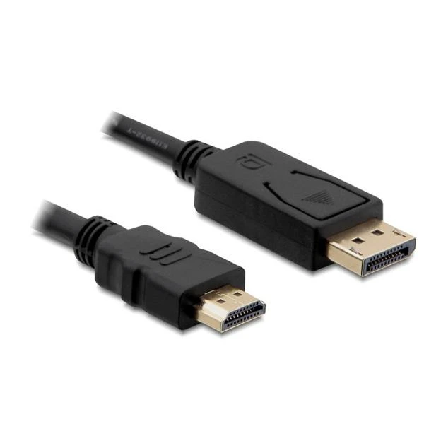 DisplayPort į HDMI laidas, matomos jungtys