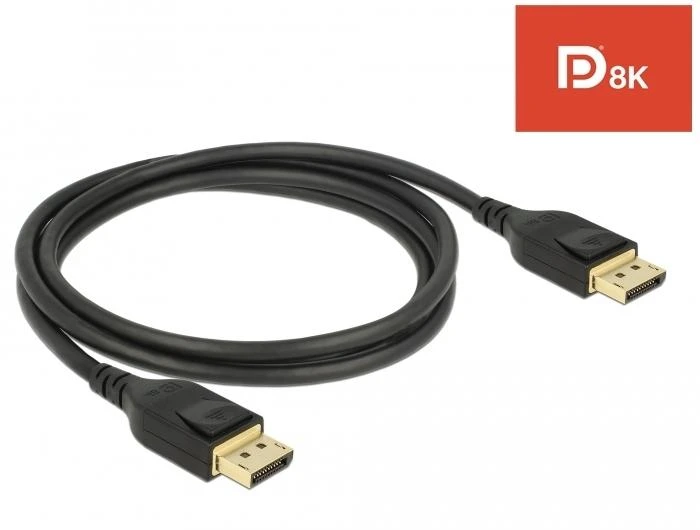 DELOCK DisplayPort kabelis 8K 60 Hz 1 m DP 8K sertifikuotas