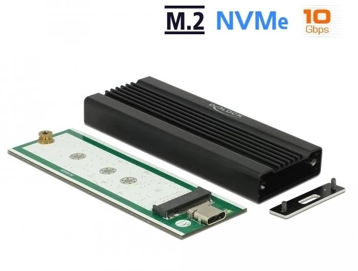 Delock išmontuotas M.2 NVMe korpusas su USB-C