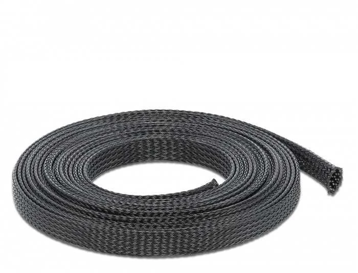 DELOCK 5M 12MM TEMPAMŲJŲ KABELIŲ PINĖ JUODA