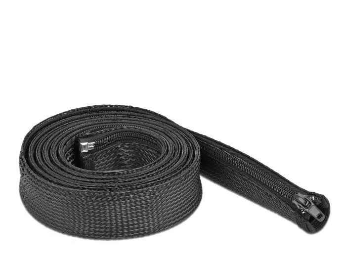 DELOCK kabelio jungtis 2M 30MM užtrauktukas juodos spalvos poliesteris