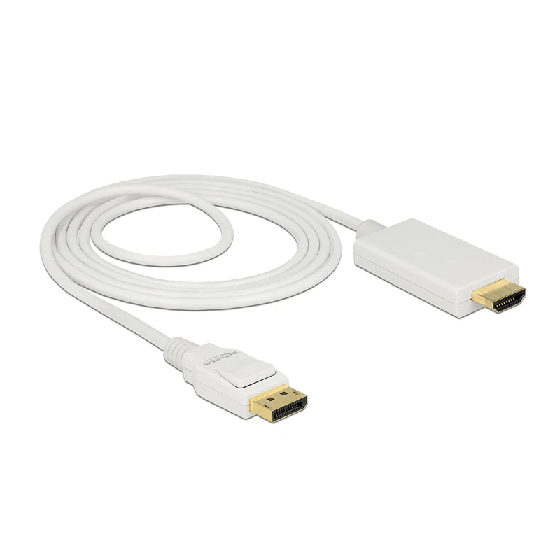 DELOCK Cable Displayport 1.2 male > High Speed HDMI-A pasyvus 4K 2 m baltas
