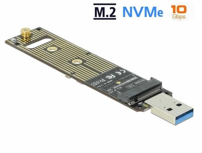 Delock keitiklis, skirtas M.2 NVMe PCIe SSD su USB 3.1 Gen 2