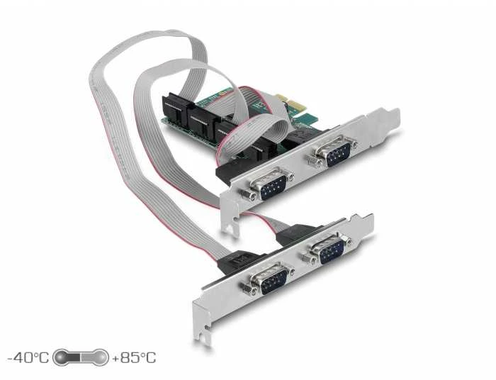 Delock PCI Express x1 Karte zu 4 x Seriell RS-232