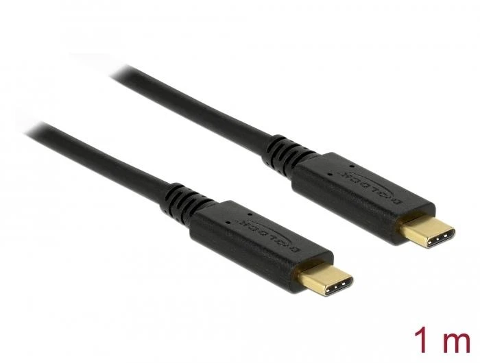 Delock Cable USB 3.1 Gen 2 USB Type-C™ kištukas > USB Type-C™ kištukas el. žymeklis 1 m juodas
