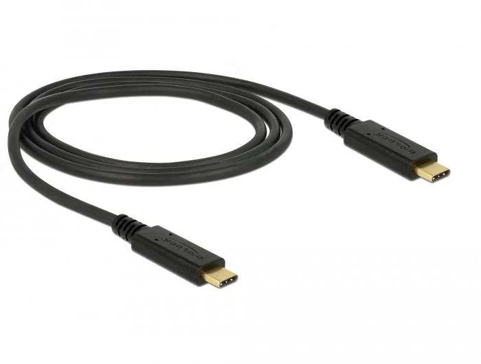 Delock Cable USB 3.1 Gen 2 USB Type-C™ kištukas > USB Type-C™ kištukas el. žymeklis 1 m juodas