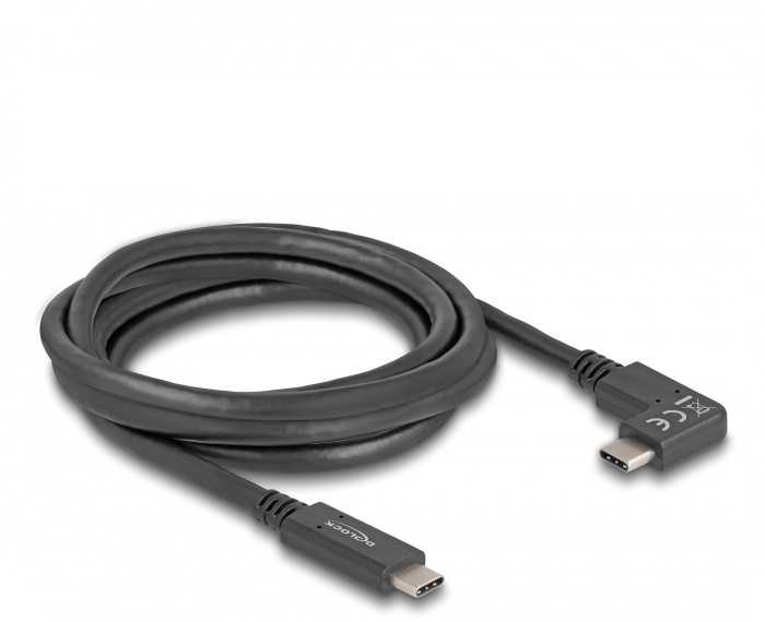 Kabelis USB Delock USB-C - USB-C 2 m Juodas (80038)