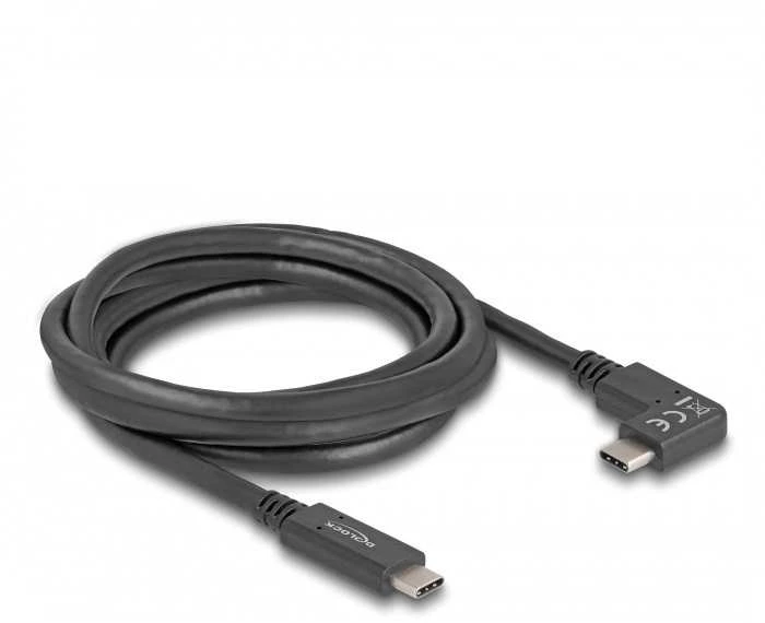 Kabelis USB Delock USB-C - USB-C 2 m Juodas (80038)