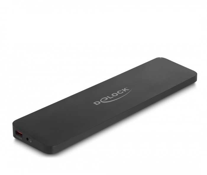 Delock USB Type-C™ Triple Ekranas Dockingstation mit DisplayLink® 4K / USB 5 Gbps / LAN / SD / Audio / PD 80 W