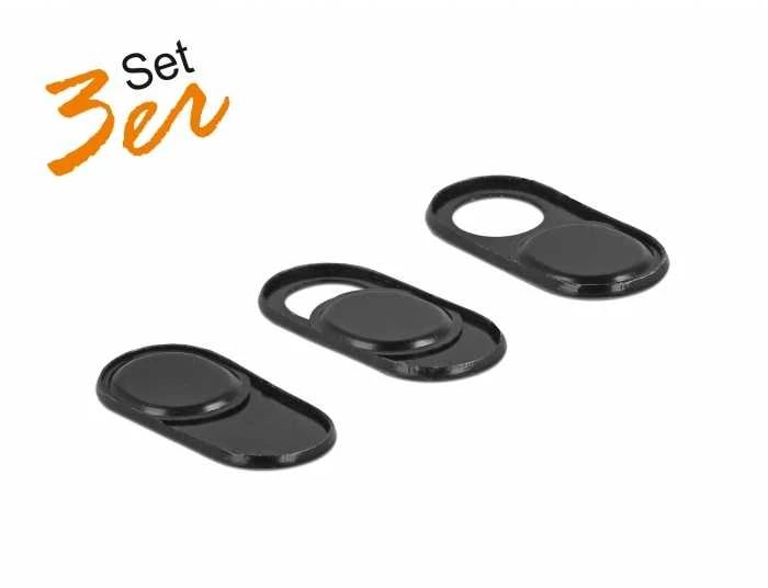 DELOCK Webcam Cover for Nešiojamas kompiuteris Planšetė and Išmanusis telefonas 3 pack