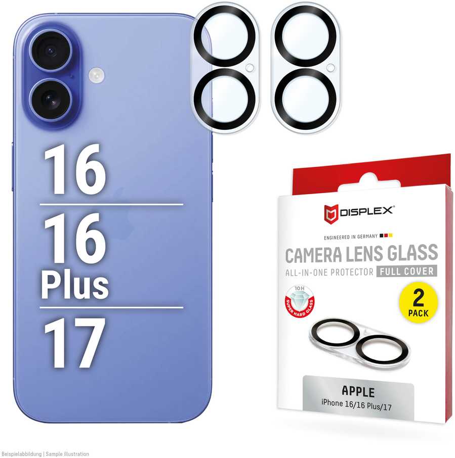 DISPLEX CAM STIKLINIS VISKAS VIENAME - IPHONE 16/16 PLUS/17