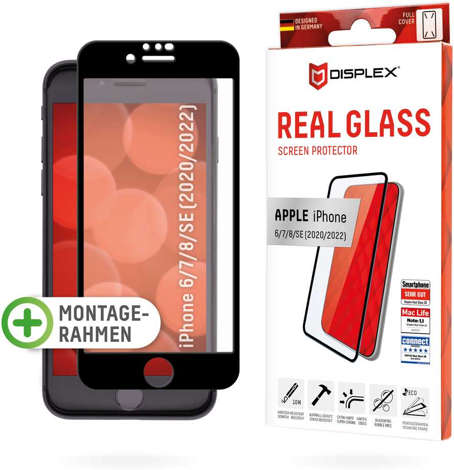 DISPLEX Real Glass 3D iPhone 6/7/8/SE 2nd Gen/SE 2022
