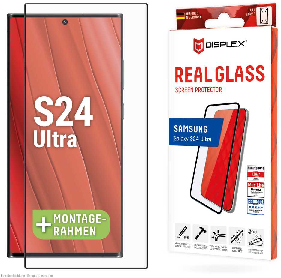 „Displex Real Glass 3D“ apsauginis stikliukas „Samsung Galaxy S24 Ultra“