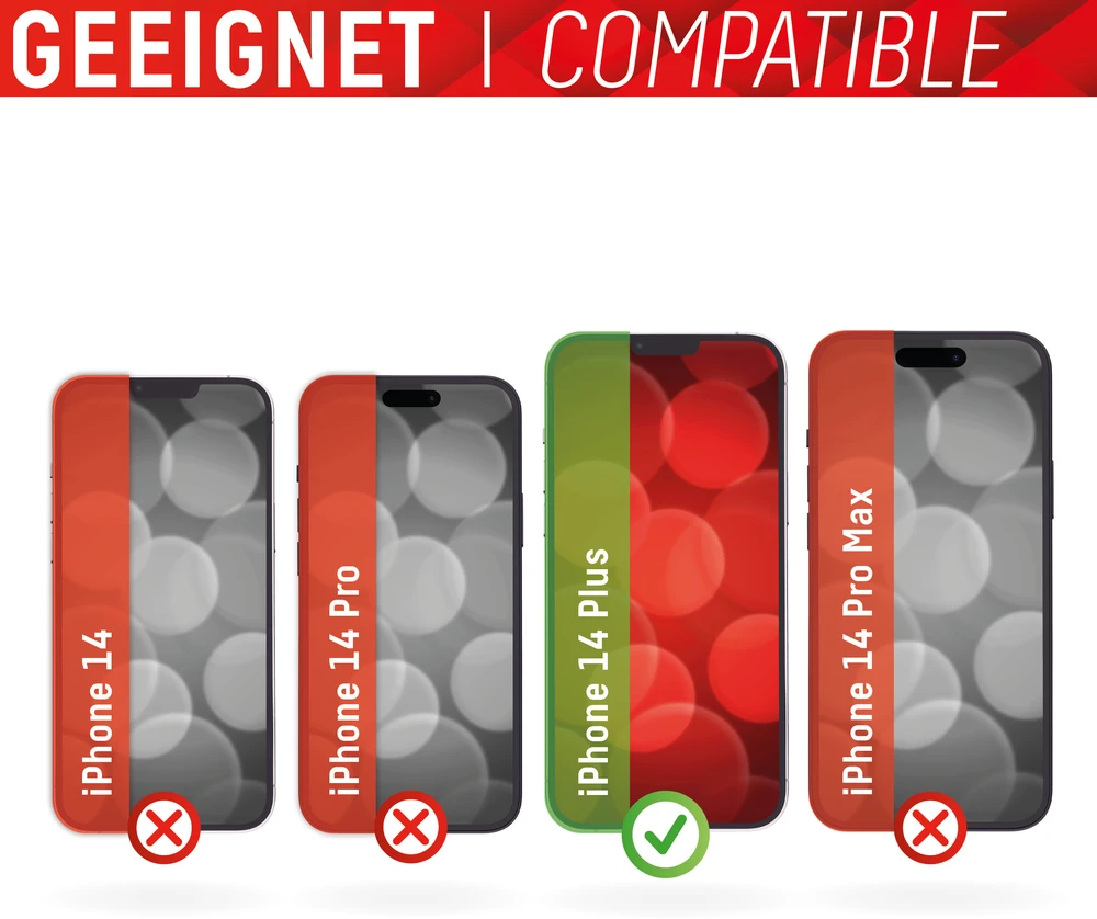 DISPLEX Real Glass + dėklas Apple iPhone 14 Plus