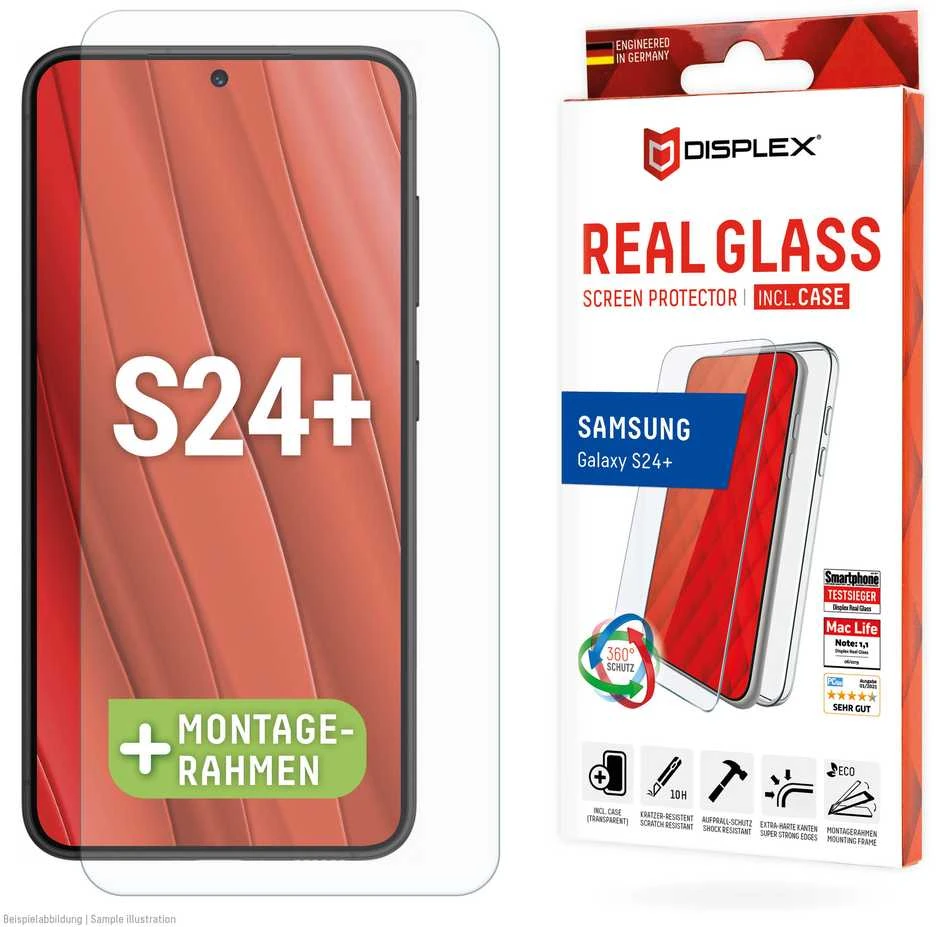 E.V.I. DISPLEX tikras stiklas + dėklas „Samsung Galaxy S24+“