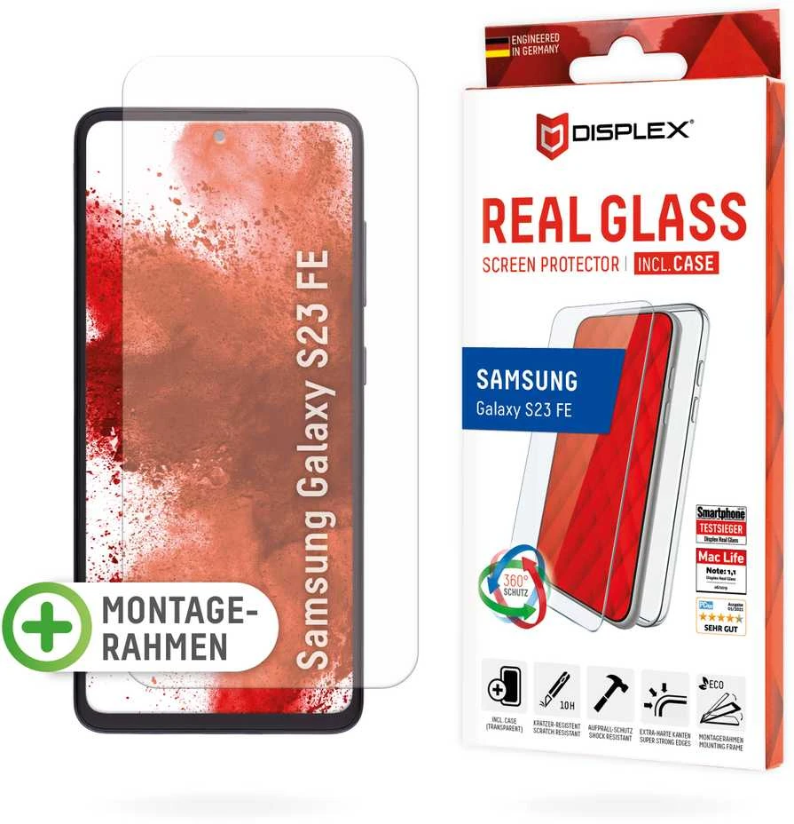 E.V.I. DISPLEX tikro stiklo + dėklo rinkinys Samsung Galaxy S23 FE