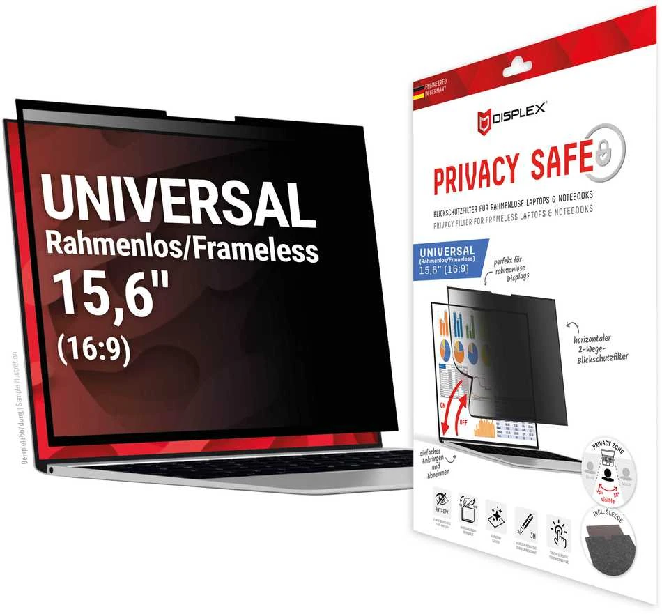 DISPLEX Privacy Safe Uni (be rėmelio) 15,6\", 16:9