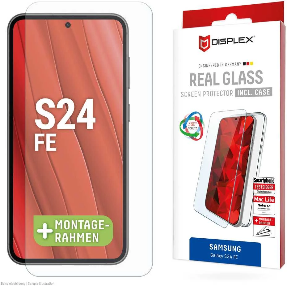 E.V.I DISPLEX tikras stiklas + dėklas Samsung Galaxy S24 FE