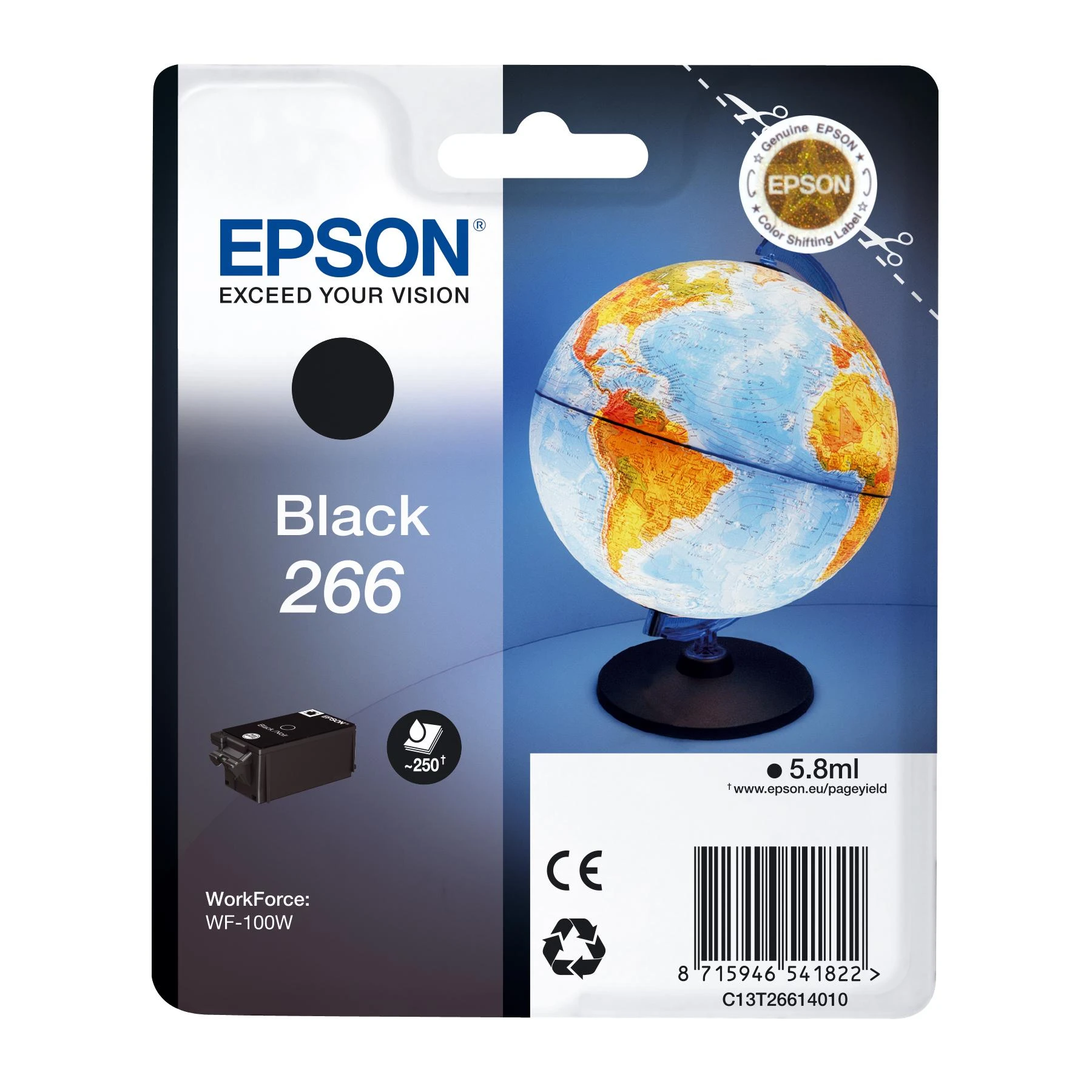 Epson 266 BK Ink Cartridge | Ink | Juodas