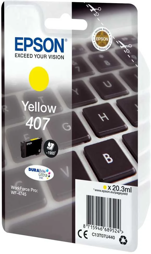 Epson WF-4745 serija | Rašalo kasetė L Geltona | Rašalo kasetė | Geltona