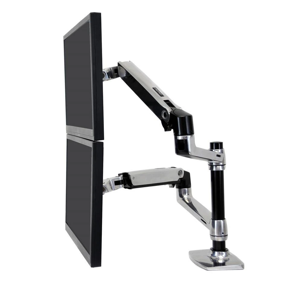 Laikiklis Ergotron - LX Dual Stacking Arm - poliruotas aliuminis