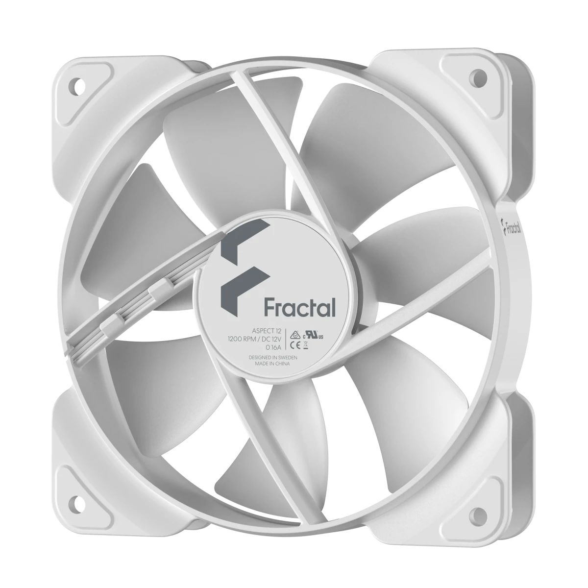 Fractal Design Aspect 12 baltas ventiliatorius