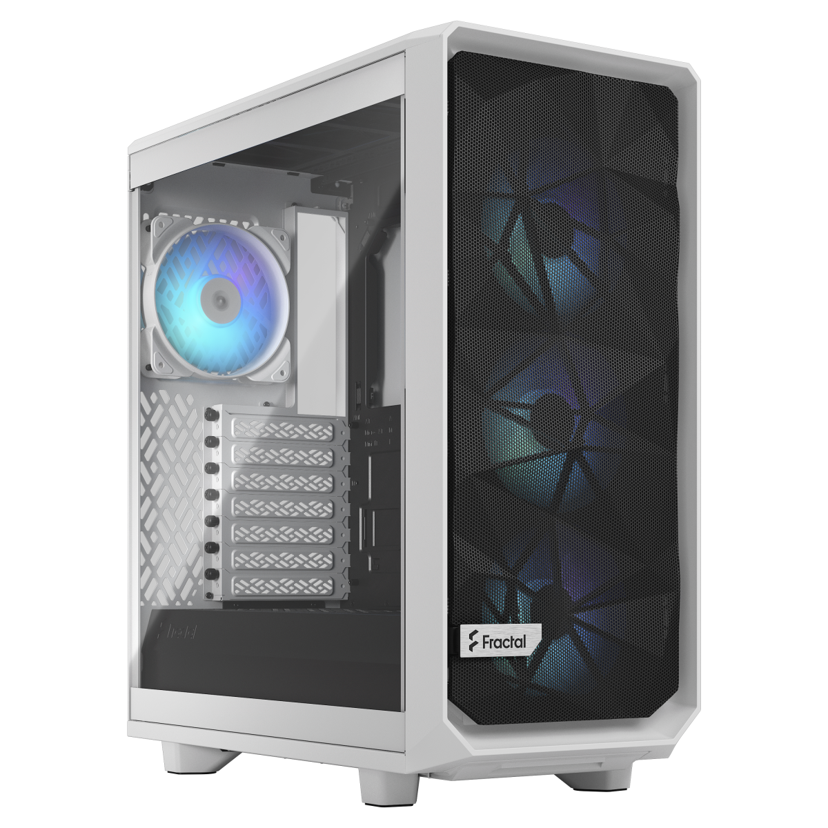 „Fractal Design“ | „Meshify 2 Compact RGB“ | Šoninis langas | „Baltas TG Clear“ | Vidutinio dydžio bokštas | ATX