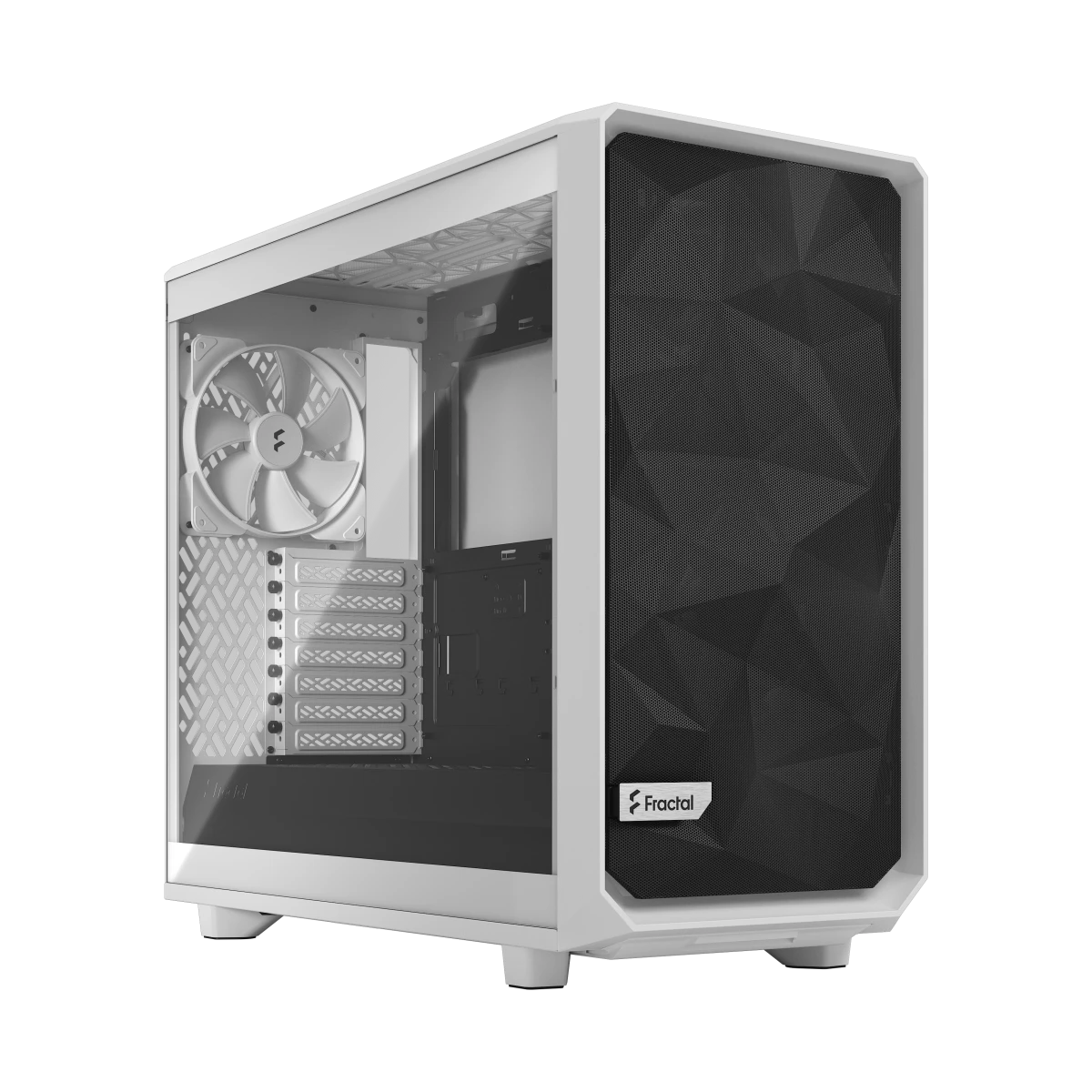 Fractal Design Fraktalų dizainas | Meshify 2 Lite TG Clear | Šoninis langas | Baltas | E-ATX | Įtrauktas maitinimo šaltinis Nr. | ATX