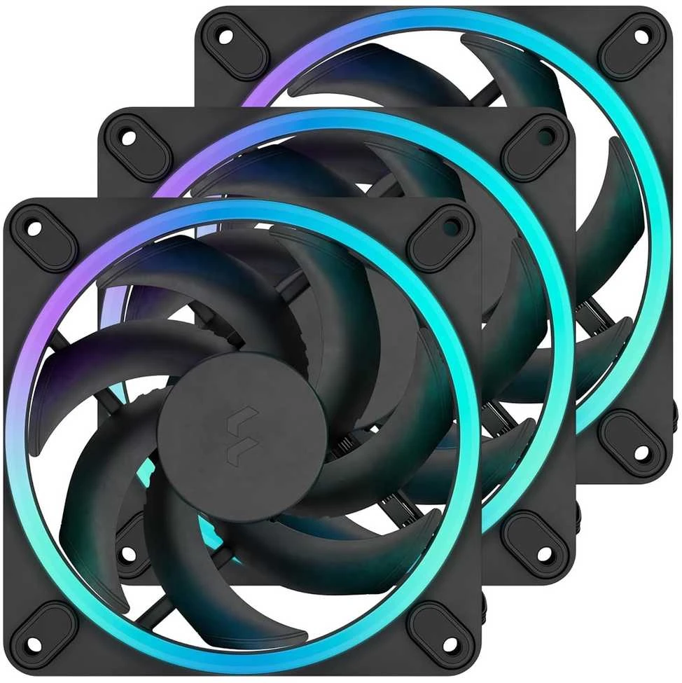 „Fractal Design“ | Kompiuterio ventiliatorius, 3 vnt. pakuotė | „Momentum 12 RGB“