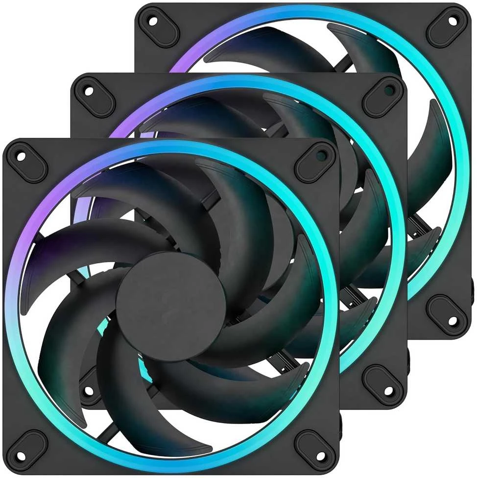 „Fractal Design“ | Kompiuterio ventiliatorius, 3 vnt. pakuotė | „Momentum 14 RGB“