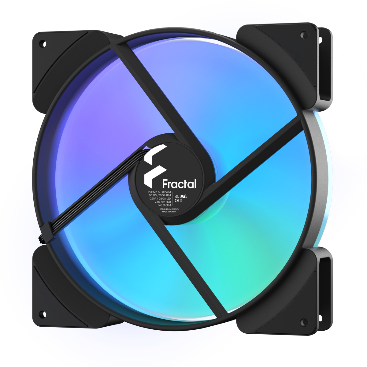 Fractal Design Fraktalų dizainas | Prisma AL-18 ARGB PWM | Korpuso ventiliatorius