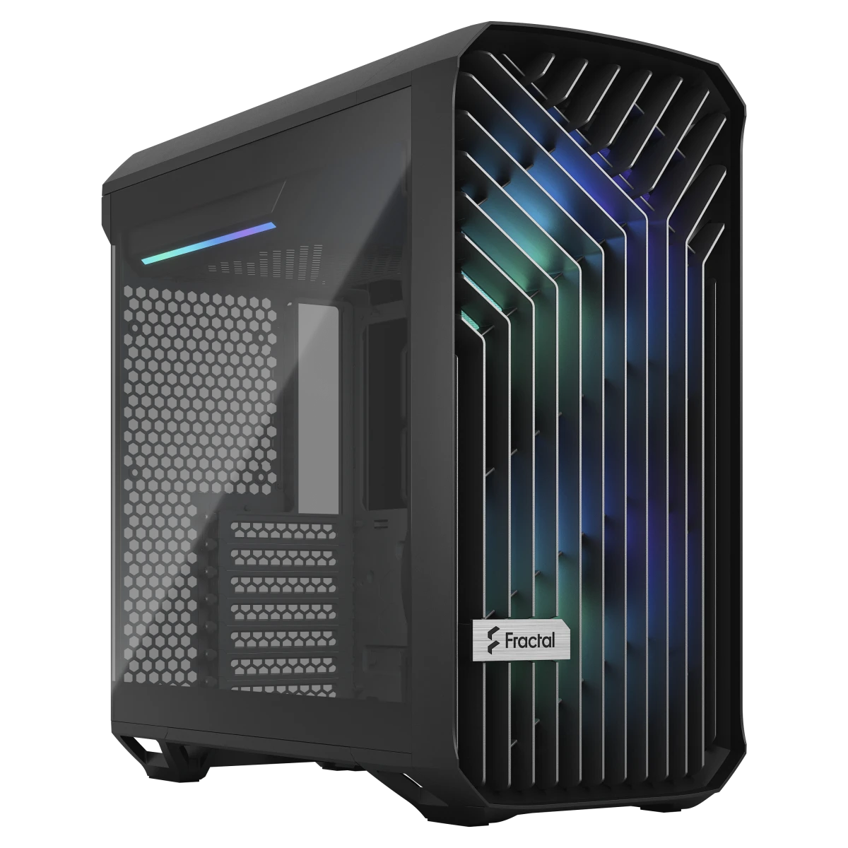 Fractal Design Fraktalų dizainas | Torrent kompaktiškas RGB TG šviesos atspalvis | Šoninis langas | Juodas | ATX