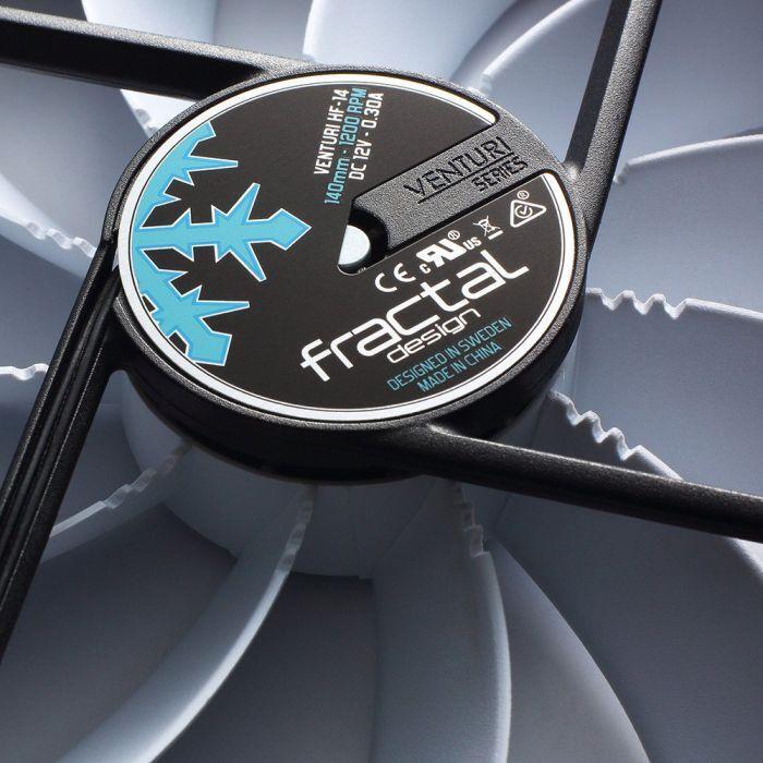 Fractal Design Venturi HF-14 Kompiuterio korpusui Ventiliatorius 14 cm Juoda, Pilka, Balta