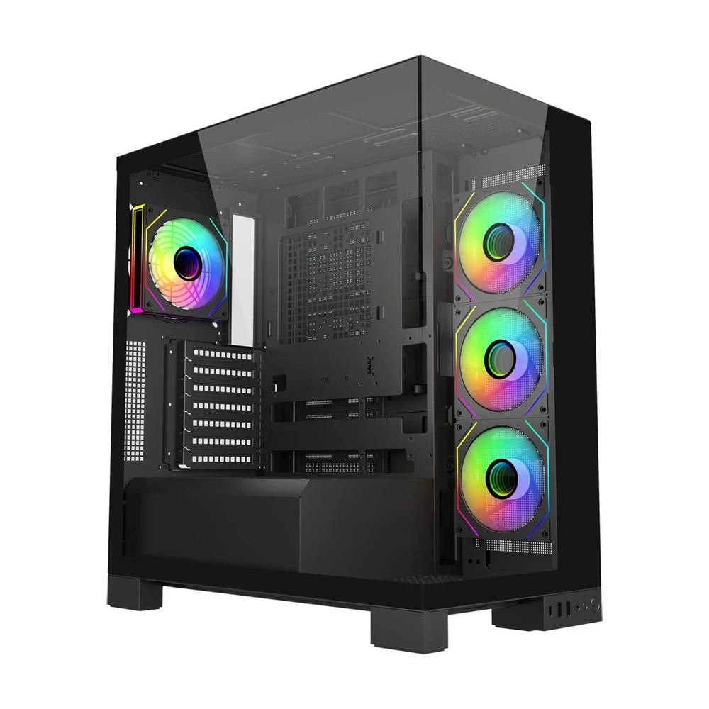 Fortron Midi FSP M540-BA ARGB TG korpusas juodas