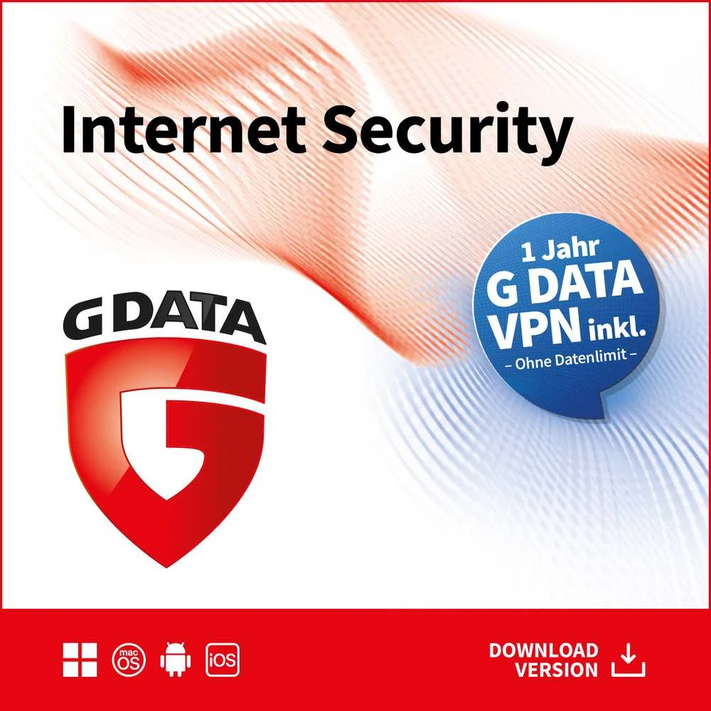 G DATA Internet Security inkl. VPN [3 Geräte - 1 Jahr]