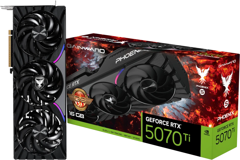 „Gainward GeForce RTX 5070 The Phoenix-S GS“ vaizdo plokštė, NVIDIA, 16 GB GDDR7