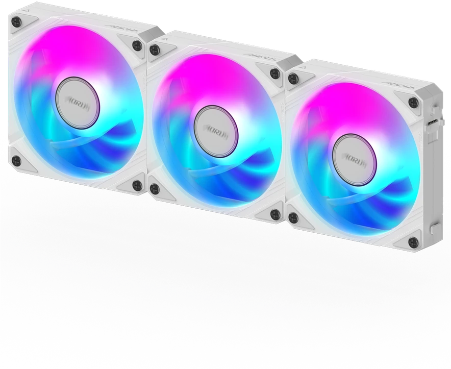 „Wentylator Gigabyte AORUS EZ Chain Fan 120 Ice“ 3 vnt. pakuotė (GP-ECFAN1203 ICE)