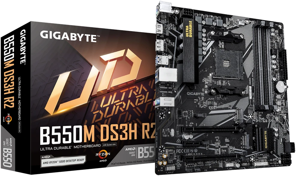 Pagrindinė plokštė GIGABYTE B550M DS3H R2 MB
