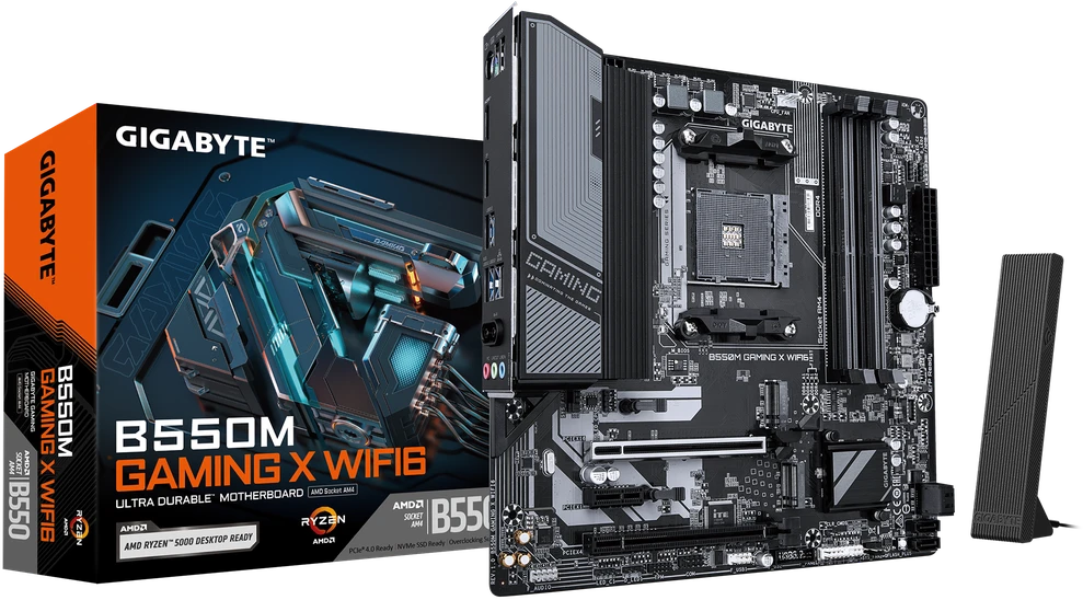 Pagrindinė plokštė GIGABYTE B550M GAMING X WIFI6 AM4 4xDDR4 2xM.2 4xSATA