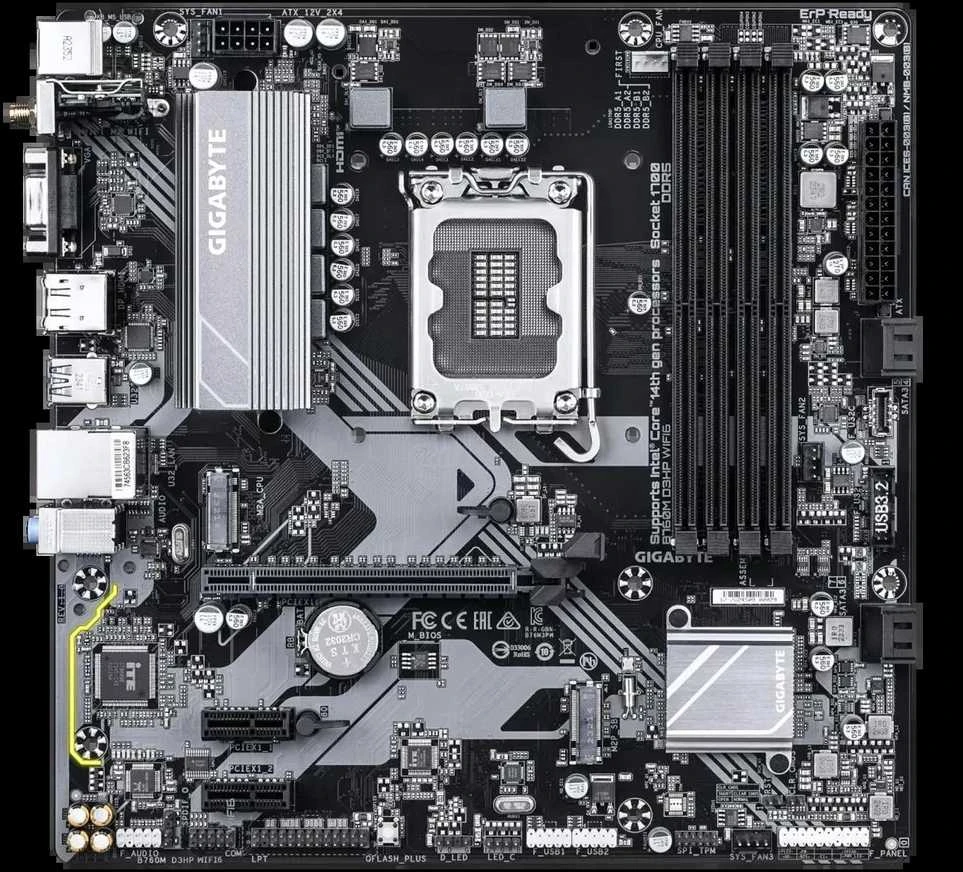 Pagrindinė plokštė GIGABYTE B760M D3HP WIFI6 LGA1700 MB